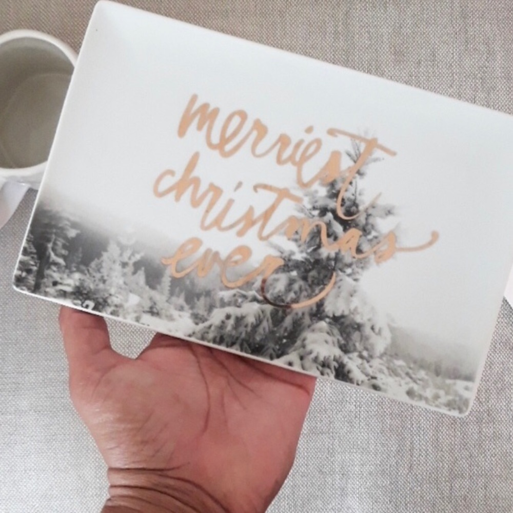 ❤ Fringe ceramic Christmas tray